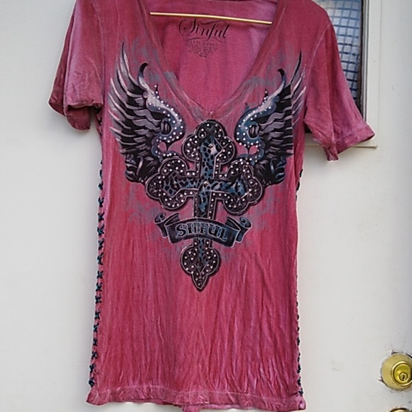Affliction Tops - Sinful by Affliction t-shirt size Large